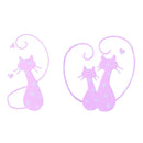 Love Cat Design Metal Cutting Dies For DIY Scrapbooking Album Paper Cards  Z