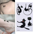 Horror Cat Waterproof Arm Temporary Tattoo Stickers Body Art Removable Tatoos 3c