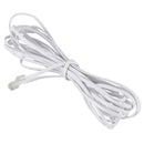 White RJ11 6P4C Modular Telephone Extenstion Lead Cable 6M 20ft