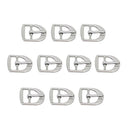 10 Pcs Leather Belt Buckle Metal Center Bar Buckles Purse Making Accessories