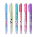 6Pc Cartoon Cute Creative Focus Stud Highlighter Marker Pen School Office Supply
