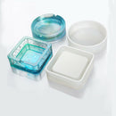 Transparent Silicone Round Square Ashtray Mould Mould Square Diy Epoxy Jewe