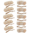 100Pcs Leaf Shape Wood Pieces Hanging Gift Tags Notes Message Reminder Board