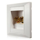 SODIAL(R)Wall Socket Connection Port with 2 Jack Speaker White