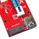 USB 3.0 164P PCI-E Express 1x to 16x Extender Riser Card 6Pin SATA Mining