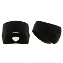 Outdoor Fleece Ponytail Headband Yoga Running Fitness Sweatband (Black) A