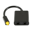 Digital Toslink Optical Fiber SPDIF Audio Y Splitter 1 to 2 Cable Adapter DVD In