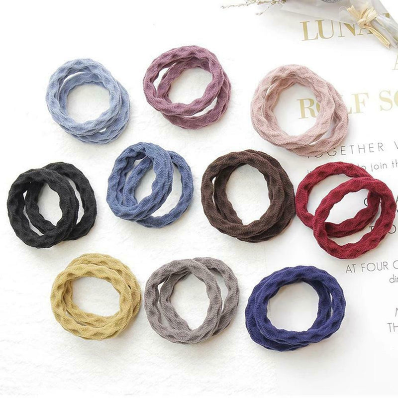 20pcs/set Korean Rubber Band Ponytail Holder Elastic Hair Rope (Style 1) A