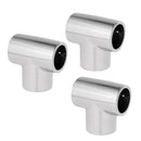 3pcs 1" Boat Yacht Handrail Fittings 90 Degree Tee - Marine Stainless Steel