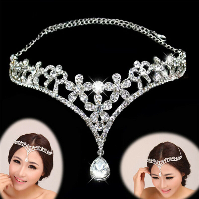 Rhinestone Band Bridal Tiaras And Crowns Princess Prom Crown Headband Wedding Bj