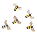 20 Pieces Alloy Bee Shape Rhinestone Flatback Embellishments for Clothing
