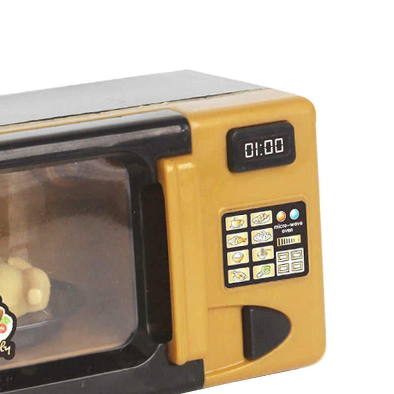Electronic Kitchen Toys Pretend Microwave Oven Play Set for Kids Toddlers Age 3