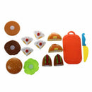 Plastic Cutting Birthday Party Cake Hamburg Slice Baby Kitchen Food Pretend