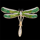 Enamel Dragonfly Brooch Crystal Collar Bridal Brooch Pin Women Jewelry Gift BX