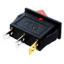 10 Pcs 3 Pin SPST Red Neon Light On/Off Rocker Switch AC 250V/10A 125V/15A B6E5