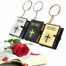 Mini Bible HOLY BIBLE Keychains Religious Christian Jesus Cross Keyrings TR
