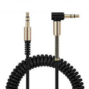 3.5mm Aux Cable Line Coiled Male Jack Stereo Audio Adapter for Car PC Headphone