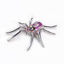 4pcs Dazzling Spider Brooch Crystal Rhinestone Animal Pins Wedding Jewelry