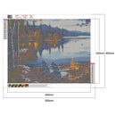 Diamond Painting Cross Ctitch Full Square Mountain Cabin Embroidery (KF166) A