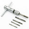 5PCS Adjustable T-Handle Ratchet Tap Wrench Set M3-M8 Hand Screw Taps Tool