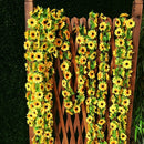 Artificial Sunflower Garland Silk Flower Vine Wedding Fence Decoration LJ