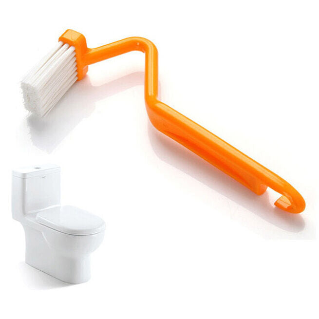 Useful Toilet Brush Scrubber Rim V-type Cleaner Clean Bent Bowl Handle Home HoME