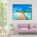 Painting By Numbers Kit DIY Quiet Beach Hand Painted Canvas Oil Art Picture A