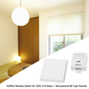 433MHz Wireless Switch AC 220V 1CH Relay Receiver + Self- 86 Type Remote