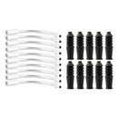 10Pcs Bike V Brake Noodles Cable Guide with 10Pcs Bike Cable Guide Pipe Rubber