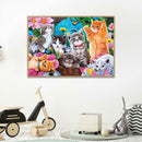 5D DIY Full Drill Square Diamond Painting Cat Cross Stitch Embroidery Kit A