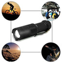 Mini Portable Torch Adjustable Zoom White Light Black LED 600LM Bike Flashlight