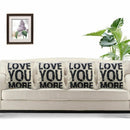Love You More Cotton Linen Pillow Cover, 16 x 16 Inch Y2M5