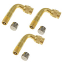 3 Pieces 90 Degree Angled Valve Stem Universal Fit Extension Adapter for