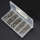 250pcs 5-Size Stainless Steel Fishing Split Rings Double Loop Connectors