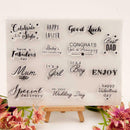 DIY Clear Transparent Stamps Silicone Letters Cards Album Decoration Seals