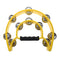 High Quality Double Half Moon Tambourine Instrument 32 Jingles Grip Handle