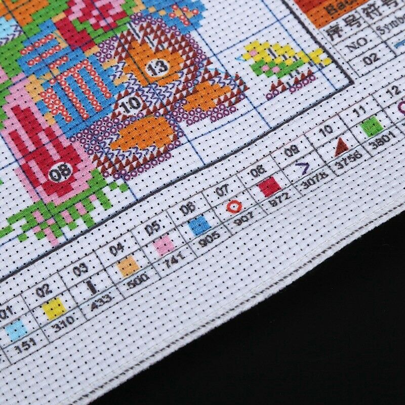 1 set Printed Christmas snowman 11 CT DIY needle and thread Cross Stitch we N8T4