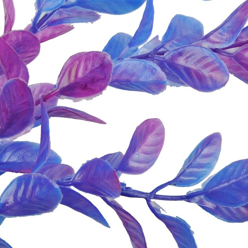 23cm Height Purple Blue Plastic Plants Ornaments for Aquarium