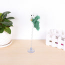 1PC Funny Interactive Cat Pet Toys Multicolored sucker with spring plush mouLJ
