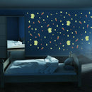 3pcs/set Luminous Rabbit Carrot Wall Stickers Waterproof Room Decor Decals