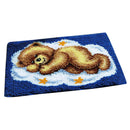 Bear Latch Hook Rug Kits Carpet Cushion DIY Needlework Crocheting Embroidery Kit