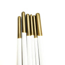 6 white wooden nylon brushes Drawing Gouache watercolor pen and oil brush sS Ew