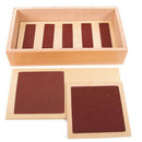 Wooden Montessori rial Material - Rough and Smooth Touch Tactile Boards in Box