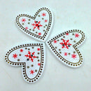 50Pcs Assorted Christmas Kid's Wood Buttons Sewing Gift Heart Tree Crafts