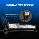 4Pcs Mounting Bracket Kit Led Off-Road Light Vertical Bar Tube Clamp Roof R