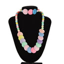 Colorful Beads Necklace&Bracelet Set Party Jewelry for Kids Baby Girls  JR