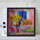 5D DIY Full Drill Diamond Painting Donkey Flowers Cross Stitch Embroidery