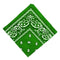 Women Men Novelty Paisley Print Cowboy Bandana Head Wrap Kerchief Green