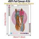 5D DIY Full Drill Diamond Painting Novelty Horse Cross Stitch Decor (B963)