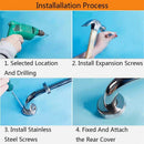 Stainless Steel Bath Grab Shower Handle with Anti-Slip Grip - Disabled Elde